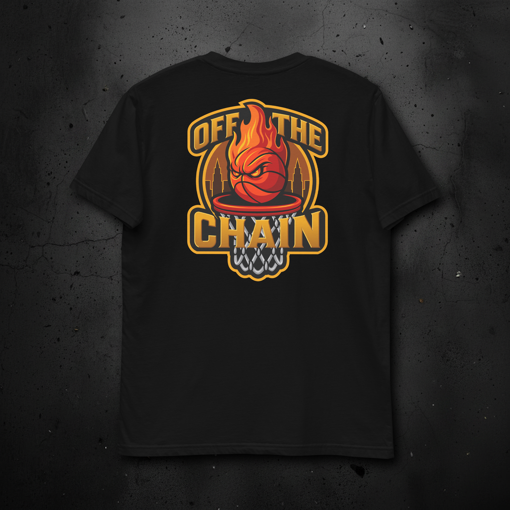 OTC Flame Tee black back print – Off The Chain basketball streetwear Australia