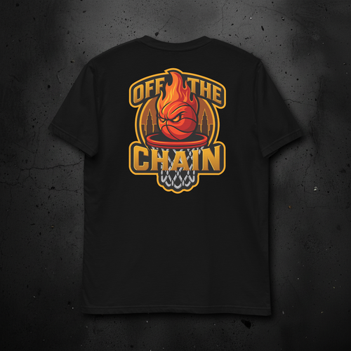 OTC Flame Tee black back print – Off The Chain basketball streetwear Australia