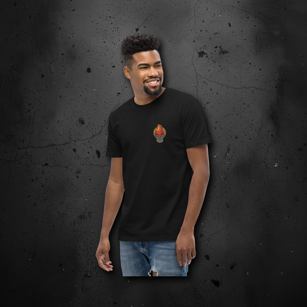 OTC Flame Tee black angled view – Off The Chain basketball streetwear Australia