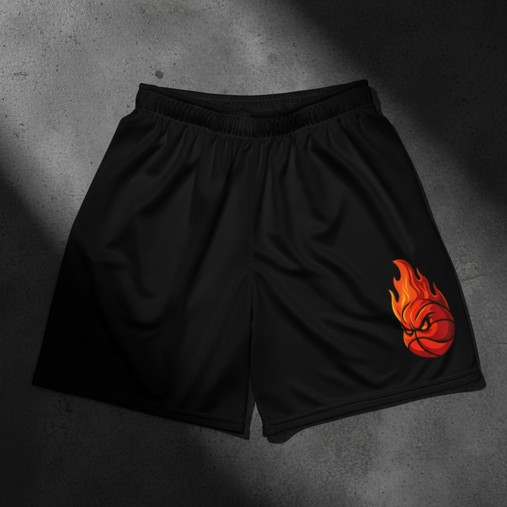 OTC Mesh Shorts black basketball shorts front – Off The Chain basketball streetwear Australia