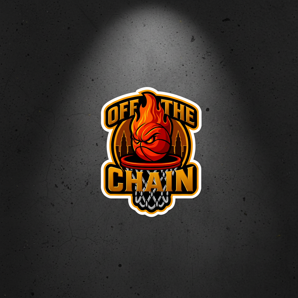 OTC Sticker Large white vinyl kiss-cut – Off The Chain basketball streetwear Australia