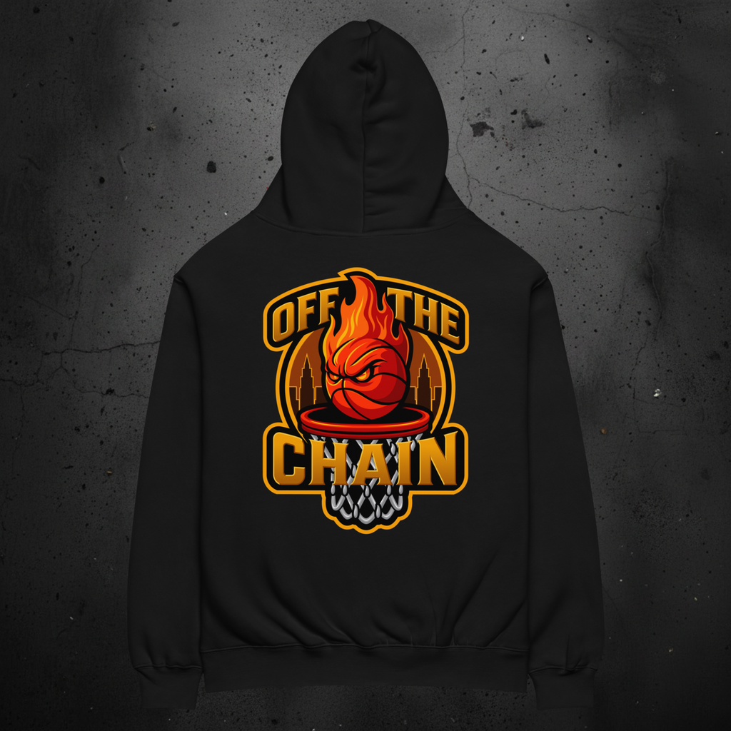 OTC Full Court Hoodie black front – Off The Chain basketball streetwear Australia