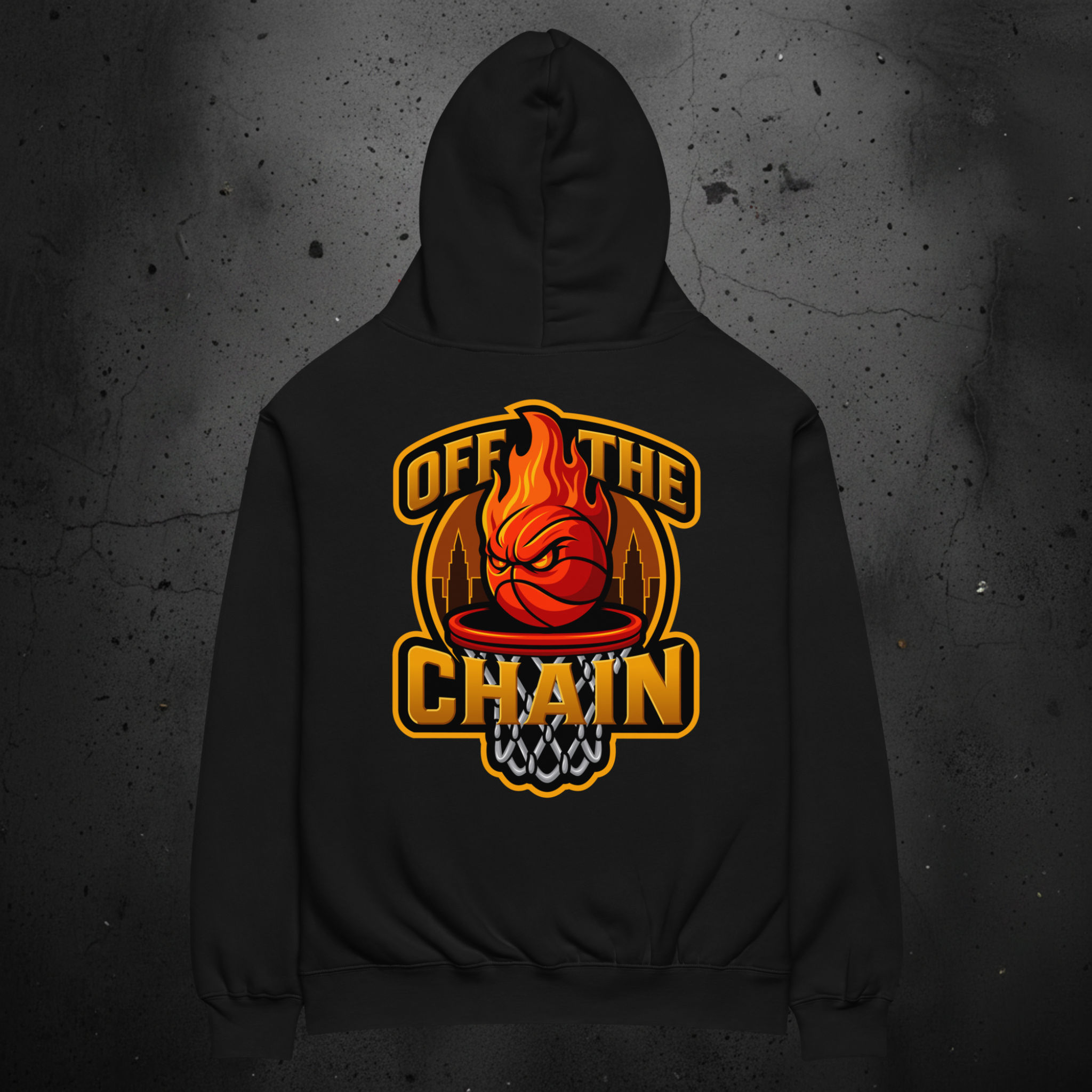 OTC Full Court Hoodie black front – Off The Chain basketball streetwear Australia